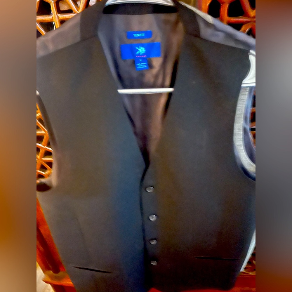 Egara Classic Black Suit Vest